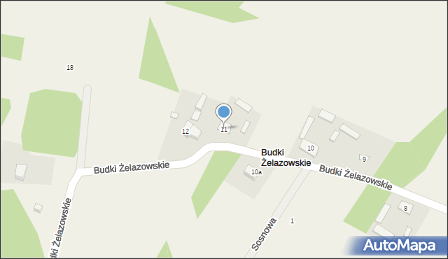 Budki Żelazowskie, Budki Żelazowskie, 11, mapa Budki Żelazowskie