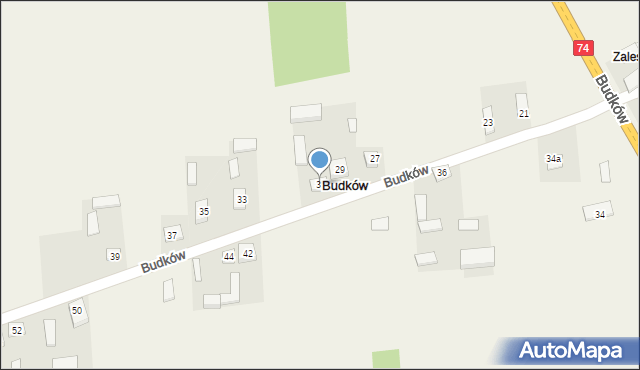 Budków, Budków, 31, mapa Budków