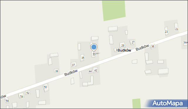 Budków, Budków, 33, mapa Budków