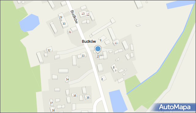 Budków, Budków, 10, mapa Budków