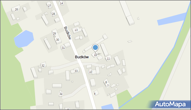 Budków, Budków, 12, mapa Budków