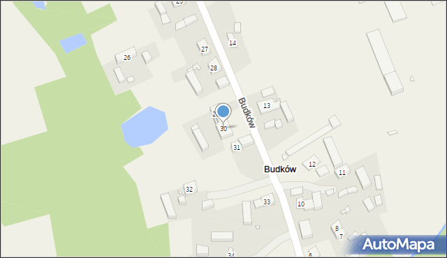 Budków, Budków, 30, mapa Budków