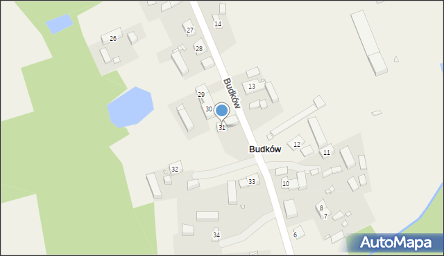 Budków, Budków, 31, mapa Budków