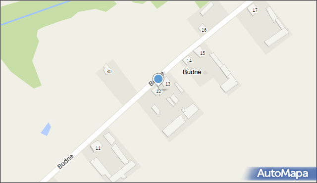 Budne, Budne, 12, mapa Budne