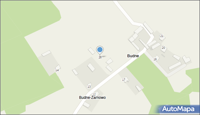 Budne, Budne, 16, mapa Budne