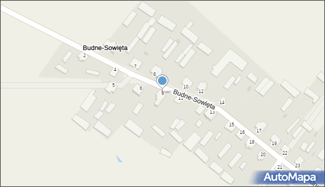 Budne-Sowięta, Budne-Sowięta, 9, mapa Budne-Sowięta