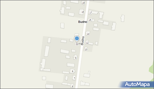 Budno, Budno, 11, mapa Budno