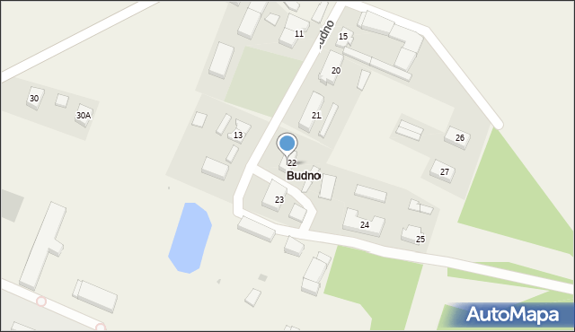 Budno, Budno, 22A, mapa Budno