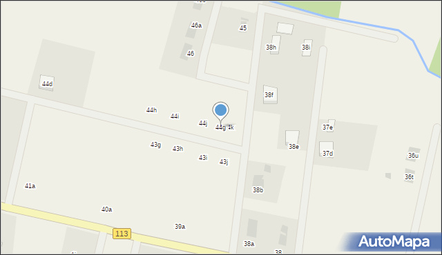 Budno, Budno, 44g, mapa Budno
