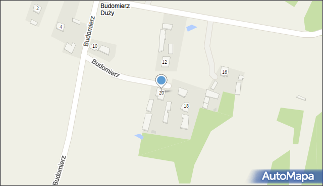 Budomierz, Budomierz, 20, mapa Budomierz