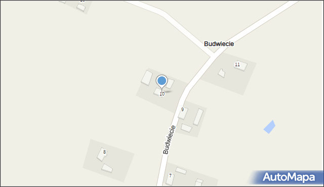 Budwiecie, Budwiecie, 10, mapa Budwiecie