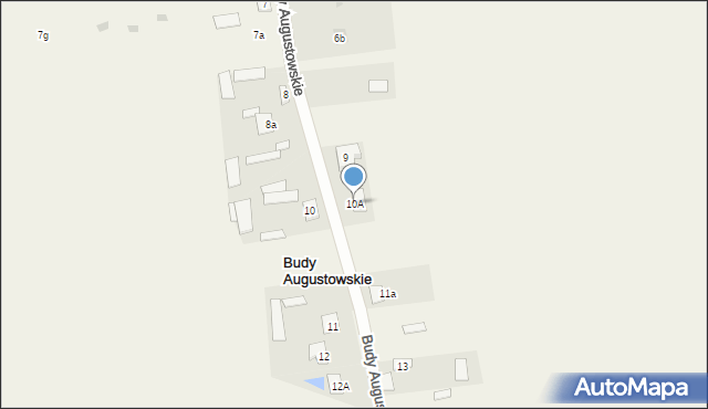 Budy Augustowskie, Budy Augustowskie, 10A, mapa Budy Augustowskie