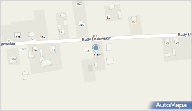 Budy Dłutowskie, Budy Dłutowskie, 31B, mapa Budy Dłutowskie