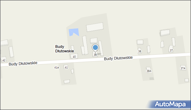 Budy Dłutowskie, Budy Dłutowskie, 39, mapa Budy Dłutowskie