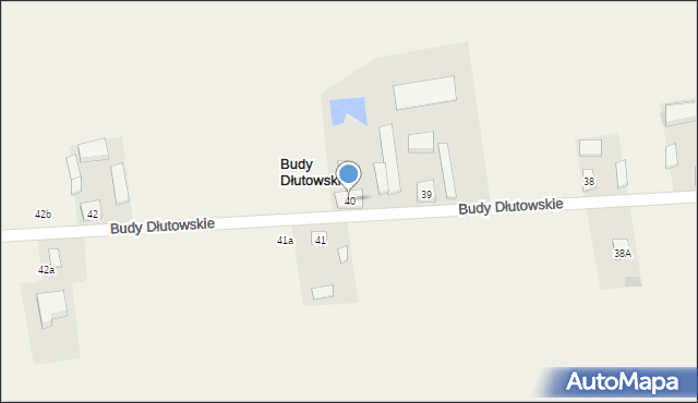 Budy Dłutowskie, Budy Dłutowskie, 40, mapa Budy Dłutowskie