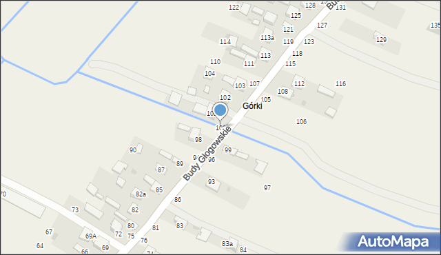 Budy Głogowskie, Budy Głogowskie, 100, mapa Budy Głogowskie