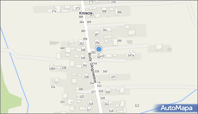 Budy Głogowskie, Budy Głogowskie, 347, mapa Budy Głogowskie