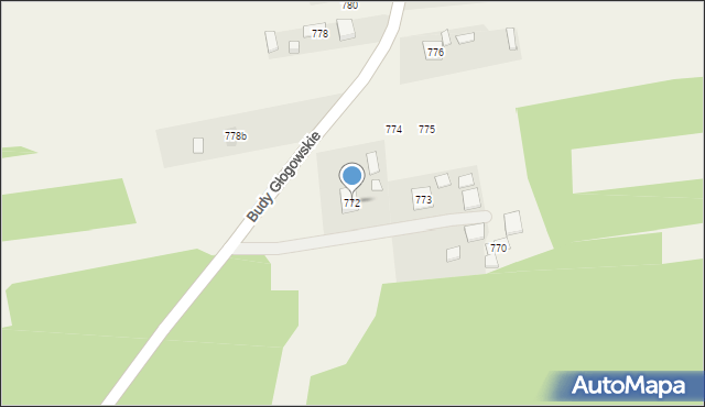 Budy Głogowskie, Budy Głogowskie, 772, mapa Budy Głogowskie