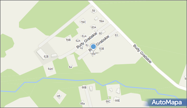 Budy Grabskie, Budy Grabskie, 63c, mapa Budy Grabskie