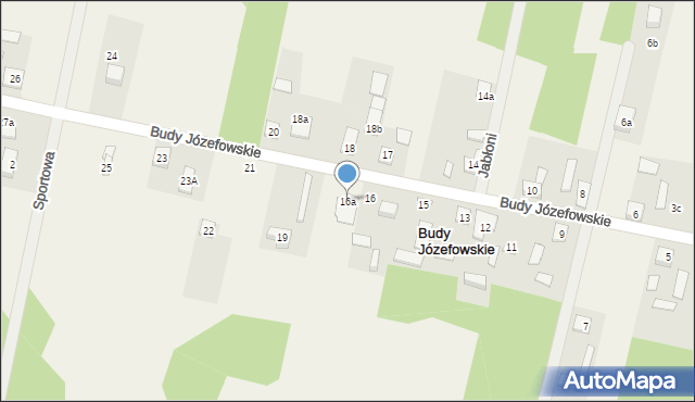 Budy Józefowskie, Budy Józefowskie, 16a, mapa Budy Józefowskie