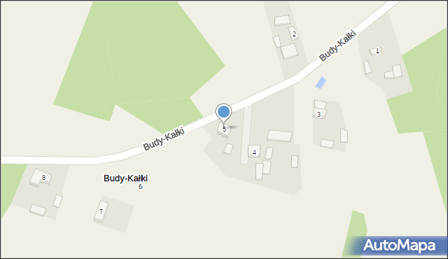 Budy-Kałki, Budy-Kałki, 5, mapa Budy-Kałki