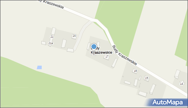 Budy Kraszewskie, Budy Kraszewskie, 19, mapa Budy Kraszewskie