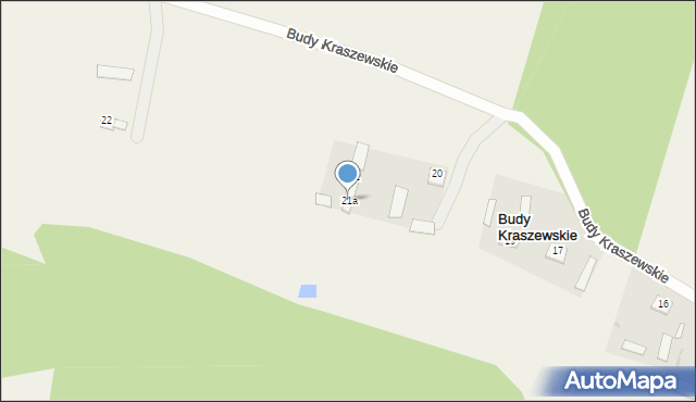 Budy Kraszewskie, Budy Kraszewskie, 21a, mapa Budy Kraszewskie