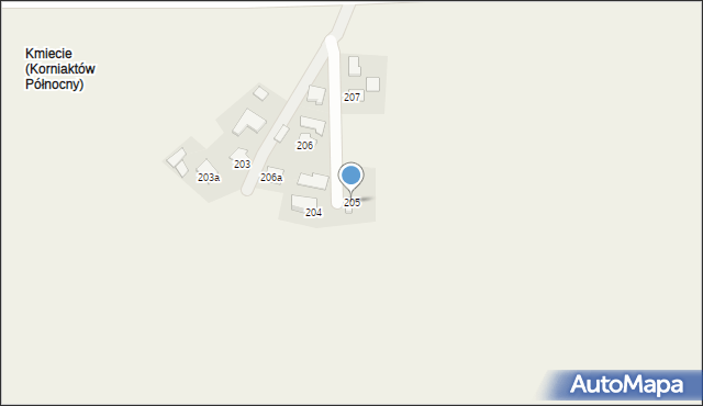 Budy Łańcuckie, Budy Łańcuckie, 205, mapa Budy Łańcuckie