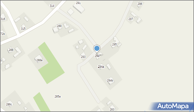 Budy Łańcuckie, Budy Łańcuckie, 294, mapa Budy Łańcuckie