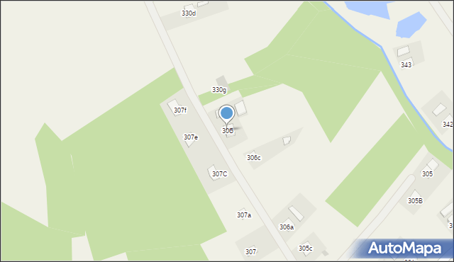 Budy Łańcuckie, Budy Łańcuckie, 306, mapa Budy Łańcuckie