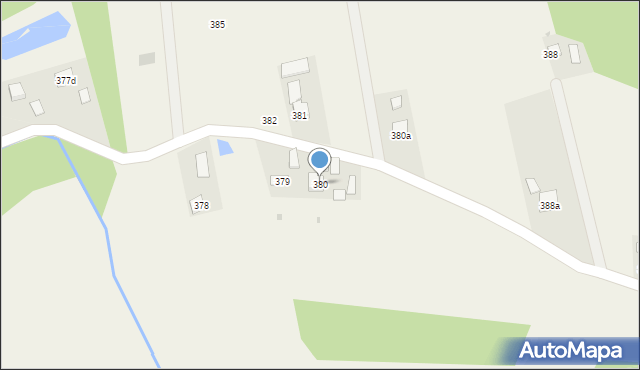 Budy Łańcuckie, Budy Łańcuckie, 380, mapa Budy Łańcuckie