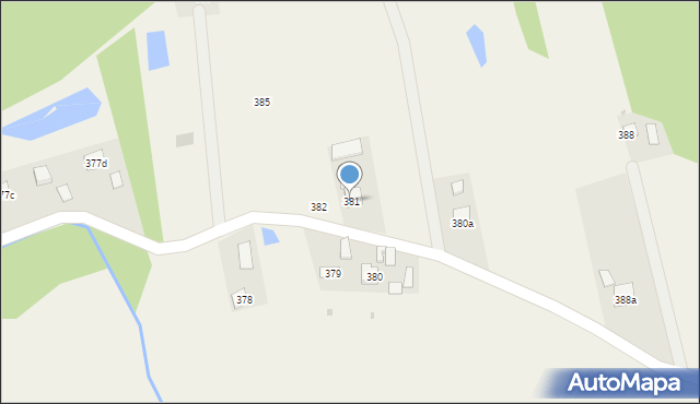 Budy Łańcuckie, Budy Łańcuckie, 381, mapa Budy Łańcuckie