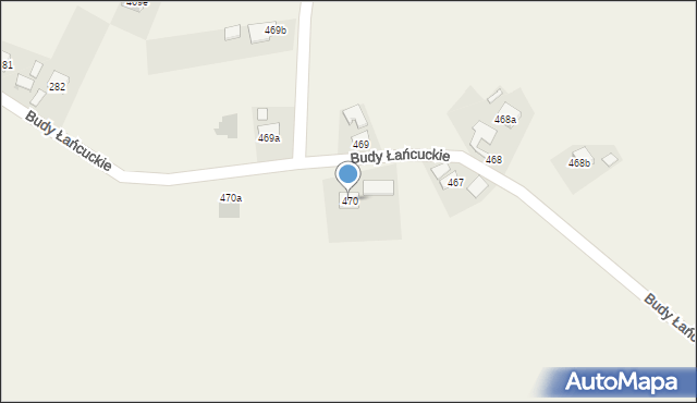 Budy Łańcuckie, Budy Łańcuckie, 470, mapa Budy Łańcuckie