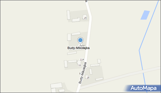 Budy-Mikołajka, Budy-Mikołajka, 13, mapa Budy-Mikołajka