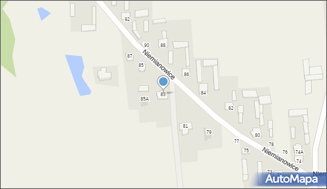 Budy Niemianowskie, Budy Niemianowskie, 83, mapa Budy Niemianowskie