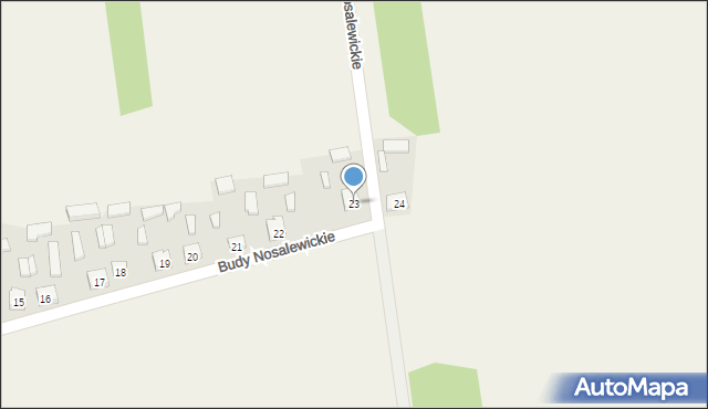 Budy Nosalewickie, Budy Nosalewickie, 23, mapa Budy Nosalewickie