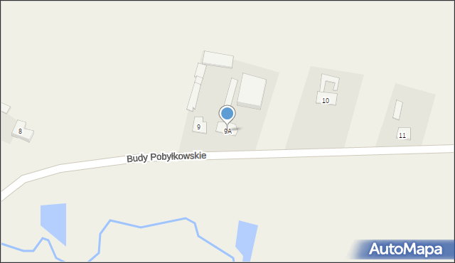 Budy Pobyłkowskie, Budy Pobyłkowskie, 9A, mapa Budy Pobyłkowskie