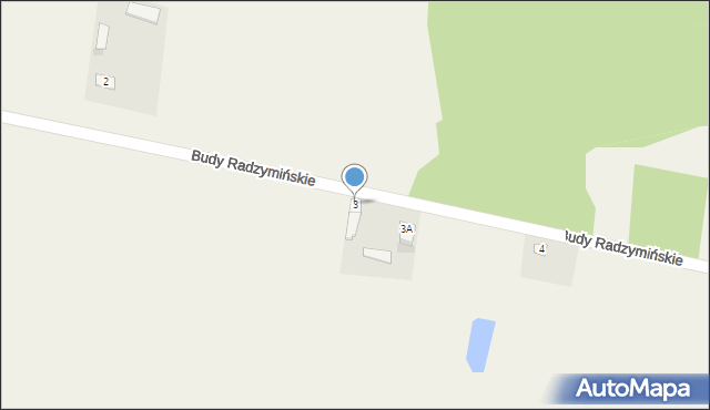 Budy Radzymińskie, Budy Radzymińskie, 3, mapa Budy Radzymińskie