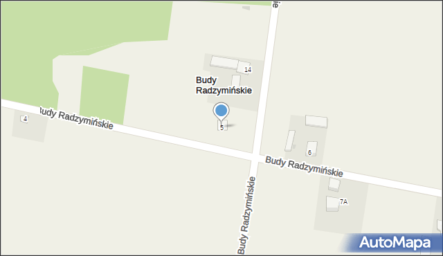 Budy Radzymińskie, Budy Radzymińskie, 5, mapa Budy Radzymińskie