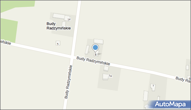 Budy Radzymińskie, Budy Radzymińskie, 6, mapa Budy Radzymińskie