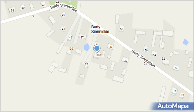 Budy Siennickie, Budy Siennickie, 33a, mapa Budy Siennickie