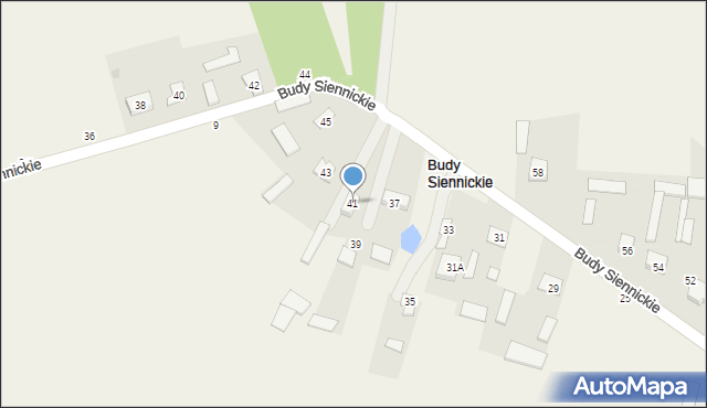 Budy Siennickie, Budy Siennickie, 41, mapa Budy Siennickie