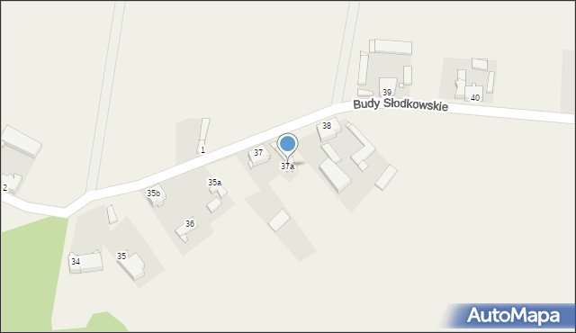 Budy Słodkowskie, Budy Słodkowskie, 37a, mapa Budy Słodkowskie