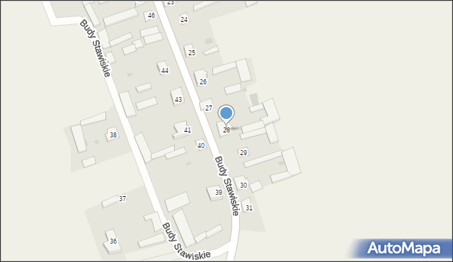 Budy Stawiskie, Budy Stawiskie, 28, mapa Budy Stawiskie