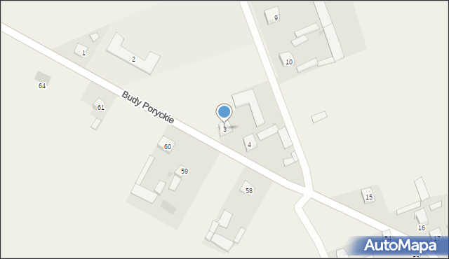 Budy Stawiskie, Budy Stawiskie, 3, mapa Budy Stawiskie