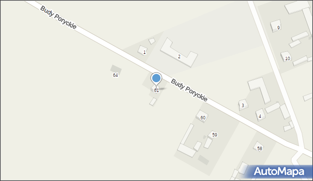 Budy Stawiskie, Budy Stawiskie, 61, mapa Budy Stawiskie