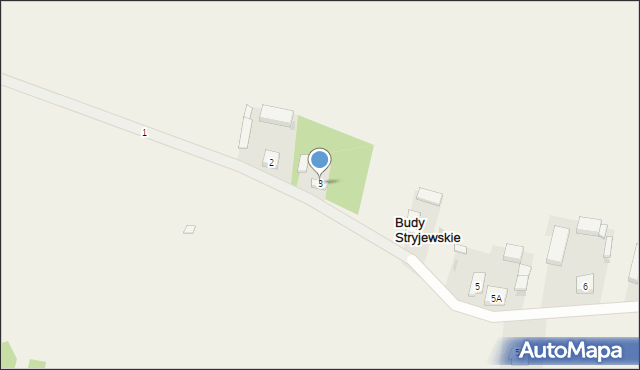 Budy Stryjewskie, Budy Stryjewskie, 3, mapa Budy Stryjewskie
