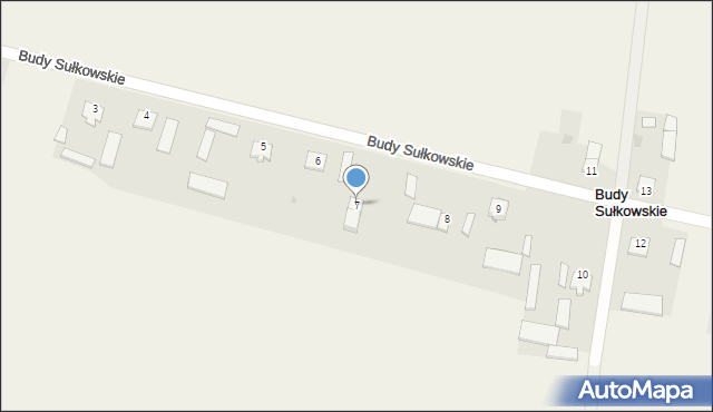 Budy Sułkowskie, Budy Sułkowskie, 7, mapa Budy Sułkowskie