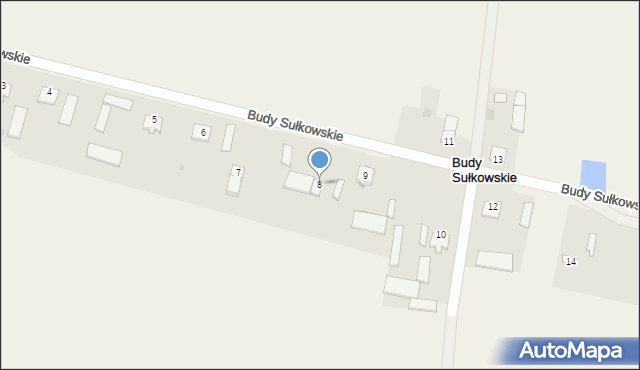 Budy Sułkowskie, Budy Sułkowskie, 8, mapa Budy Sułkowskie