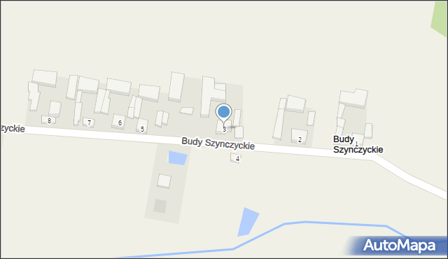 Budy Szynczyckie, Budy Szynczyckie, 3, mapa Budy Szynczyckie